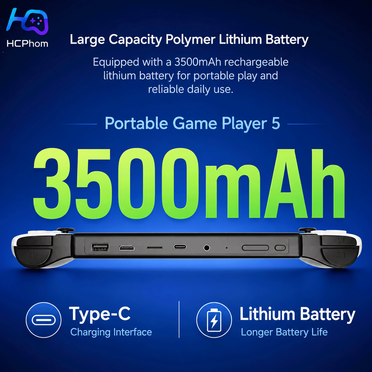 HC8000 7-Inch Handheld Game Console