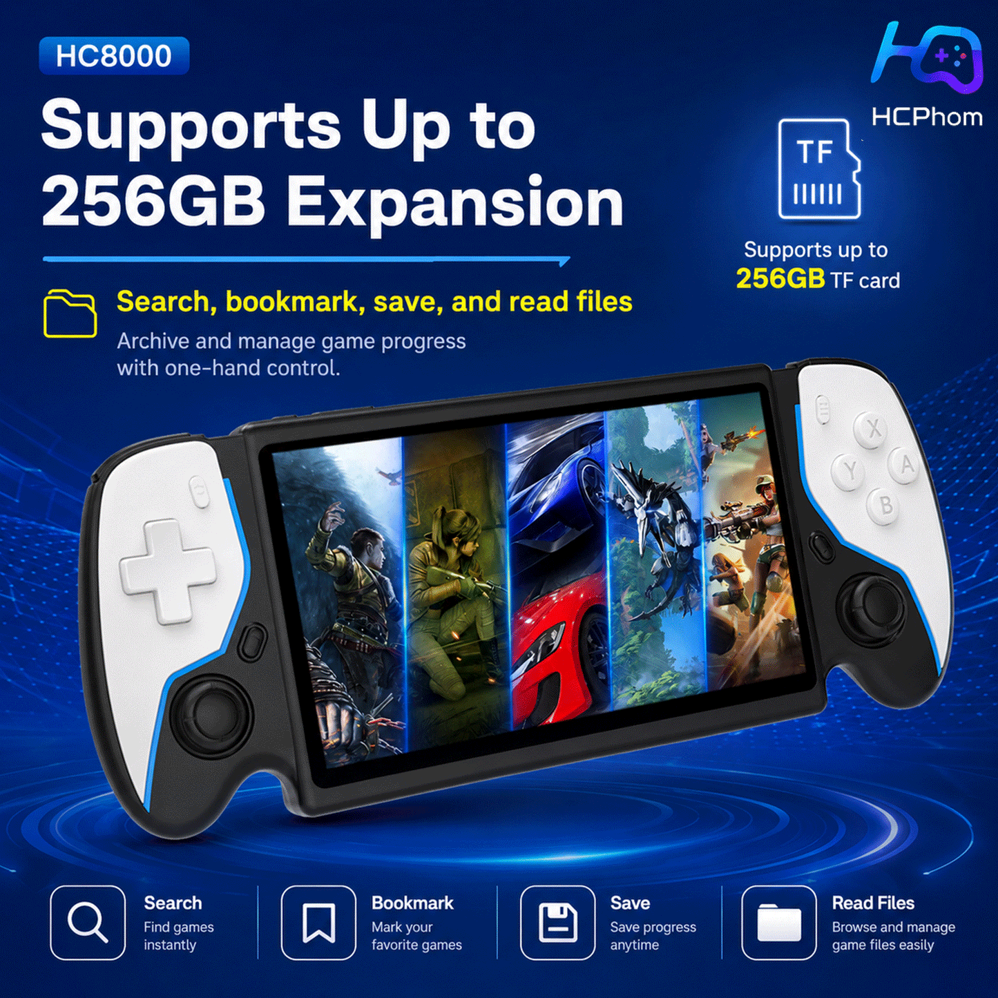 HC8000 7-Inch Handheld Game Console