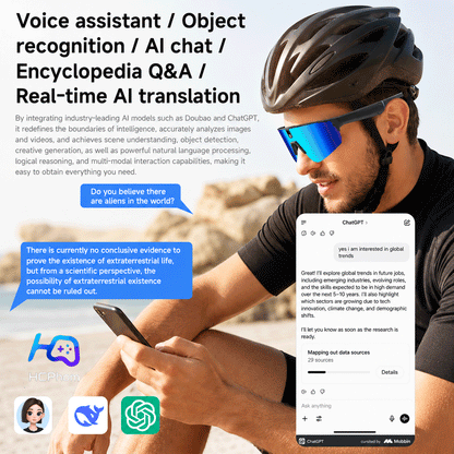 L805 AI Smart Cycling Glasses with 8MP Camera