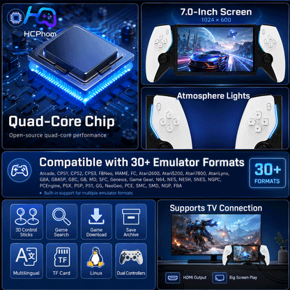 HC8000 7-Inch Handheld Game Console