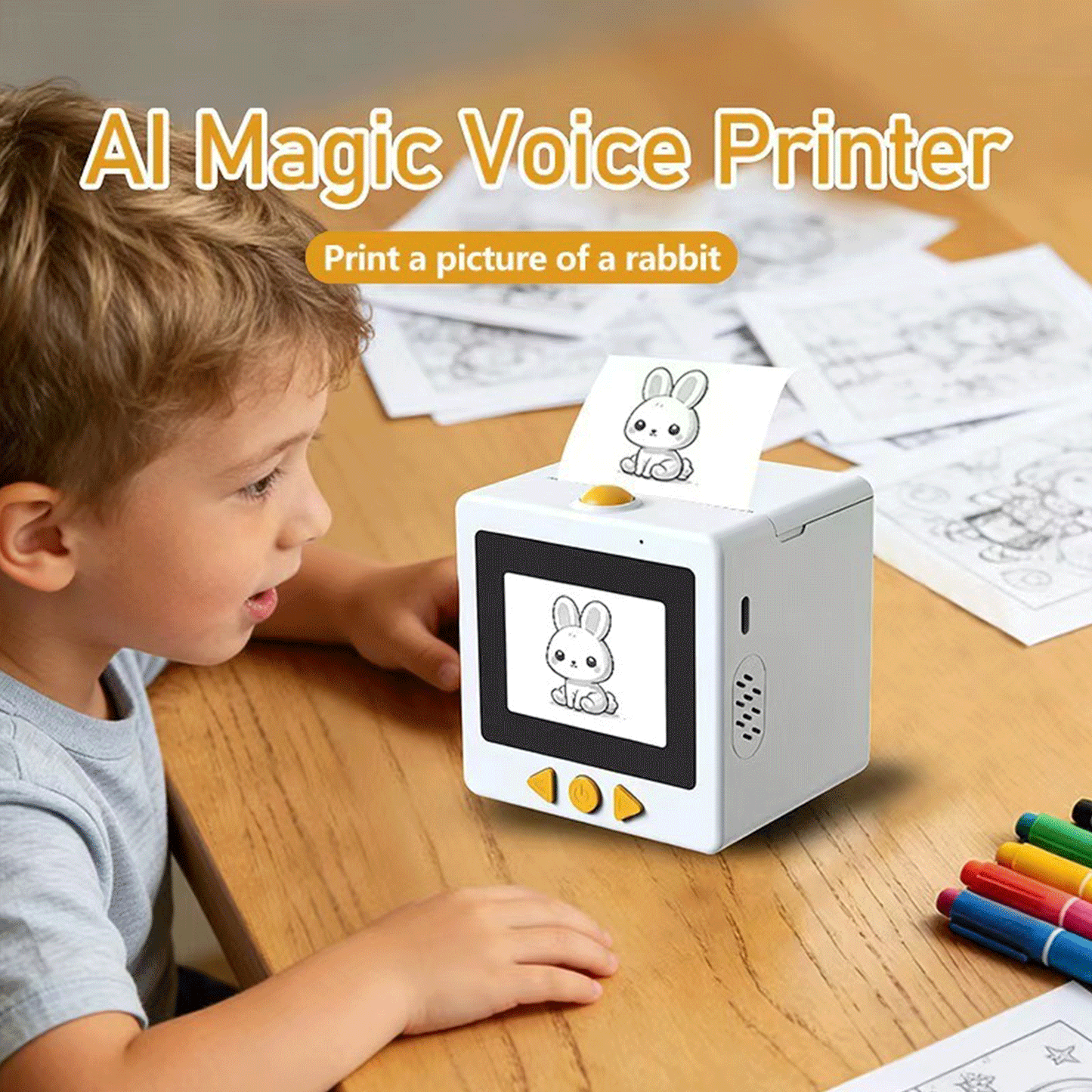 AI Magic Voice Thermal Printer for Kids
