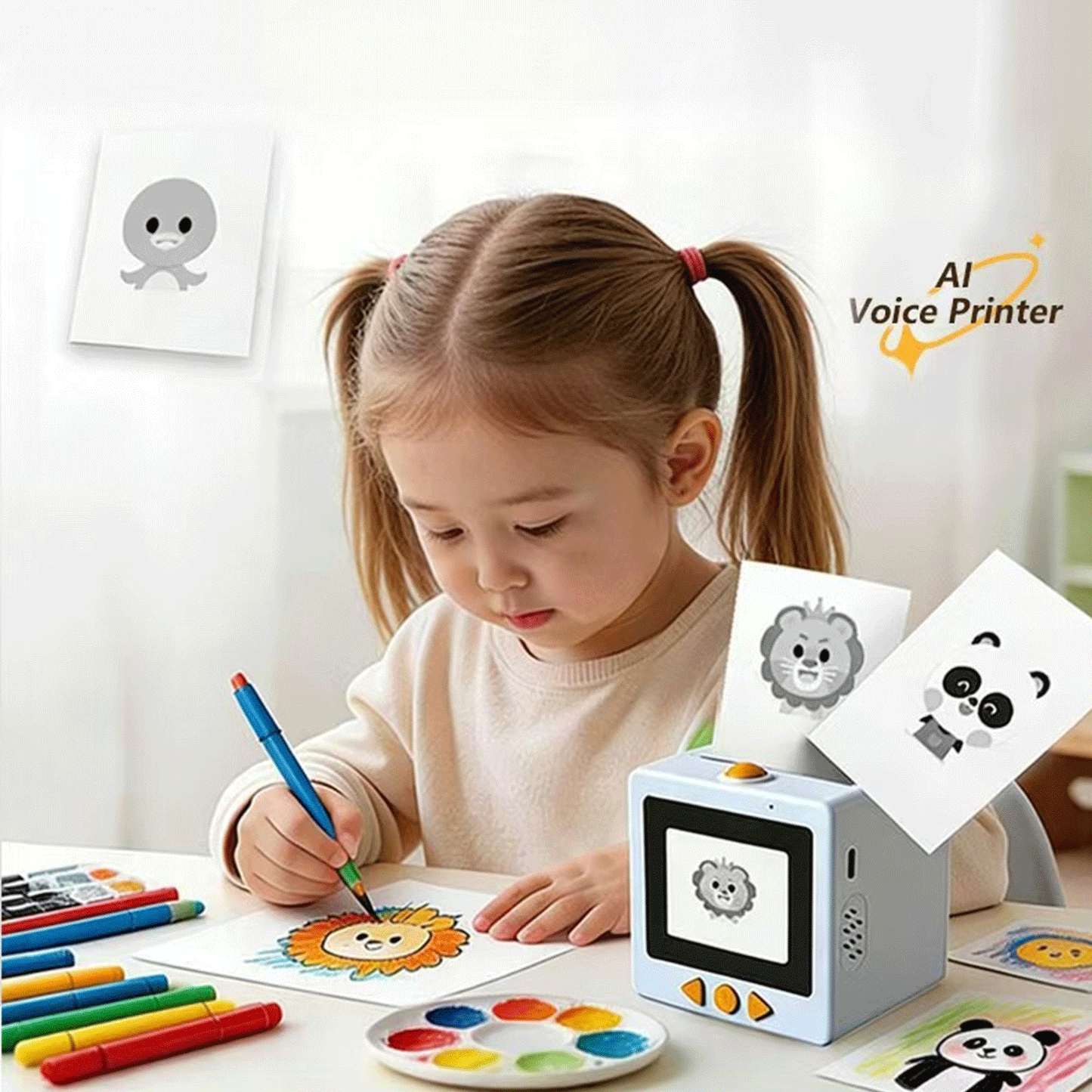 AI Magic Voice Thermal Printer for Kids