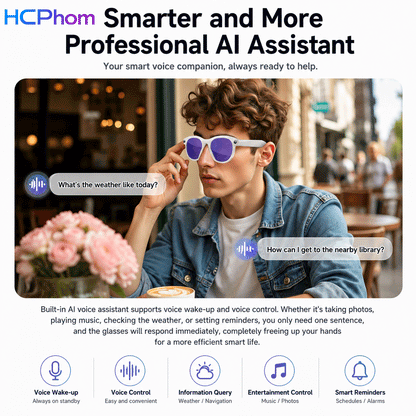M88-S AI Smart Glasses with 8MP Camera