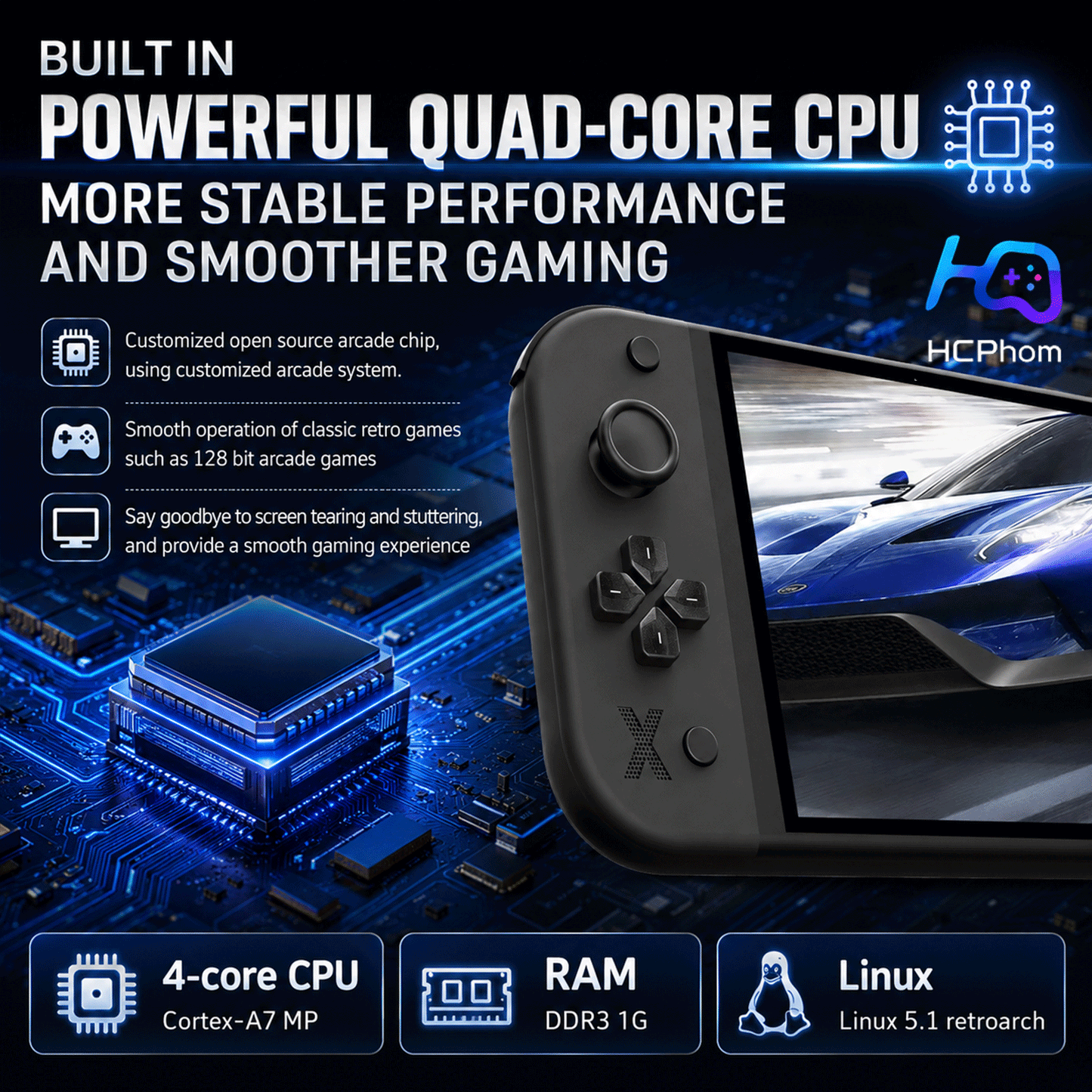 G90 7-Inch Handheld Game Console