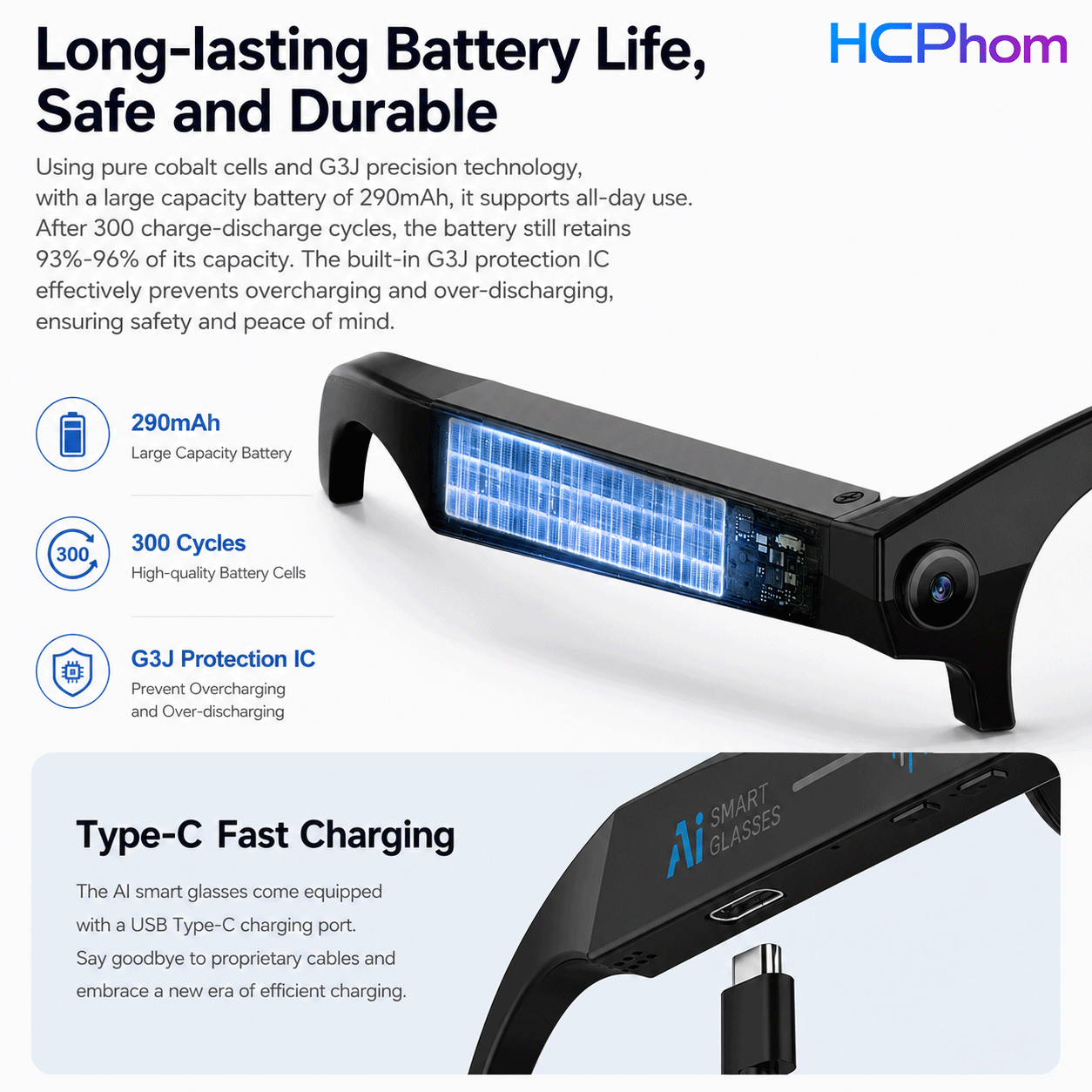 M88-S AI Smart Glasses with 8MP Camera