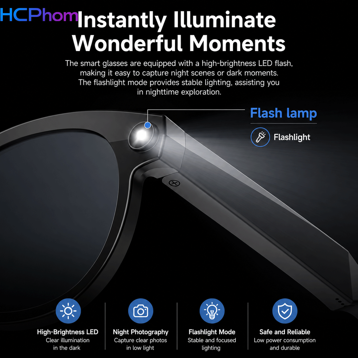 M88-S AI Smart Glasses with 8MP Camera