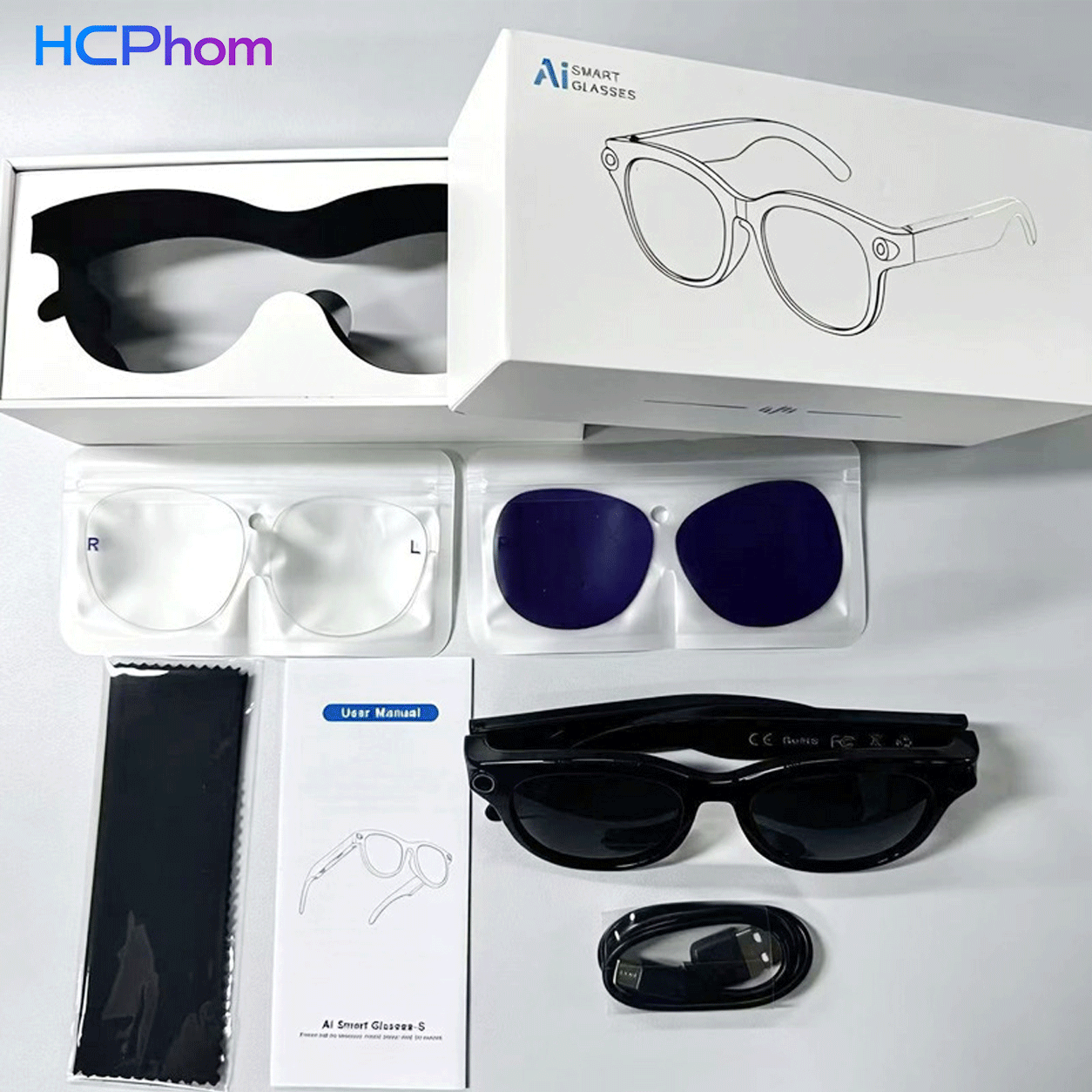 M88-S AI Smart Glasses with 8MP Camera