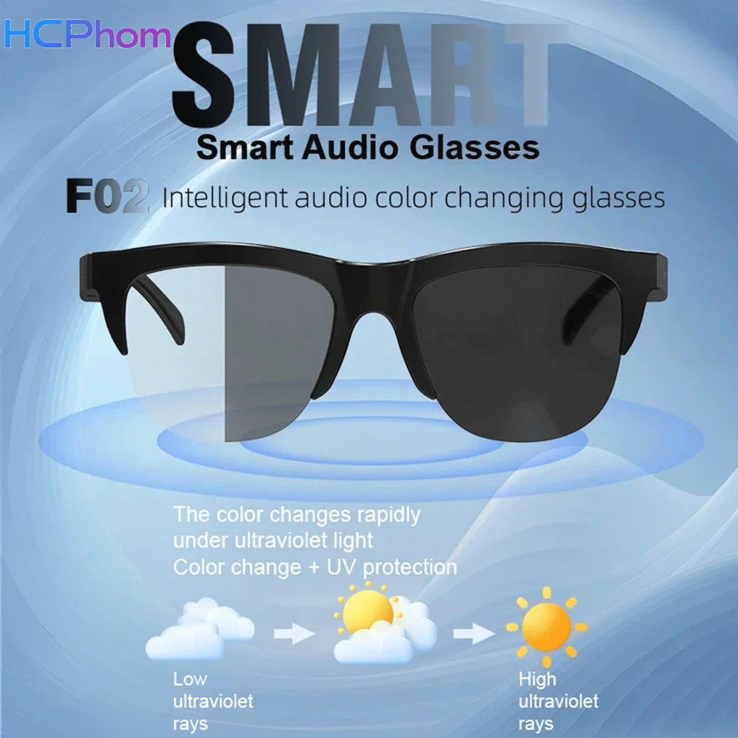 F01/F02 Wireless Bluetooth 5.4 Smart Audio Glasses