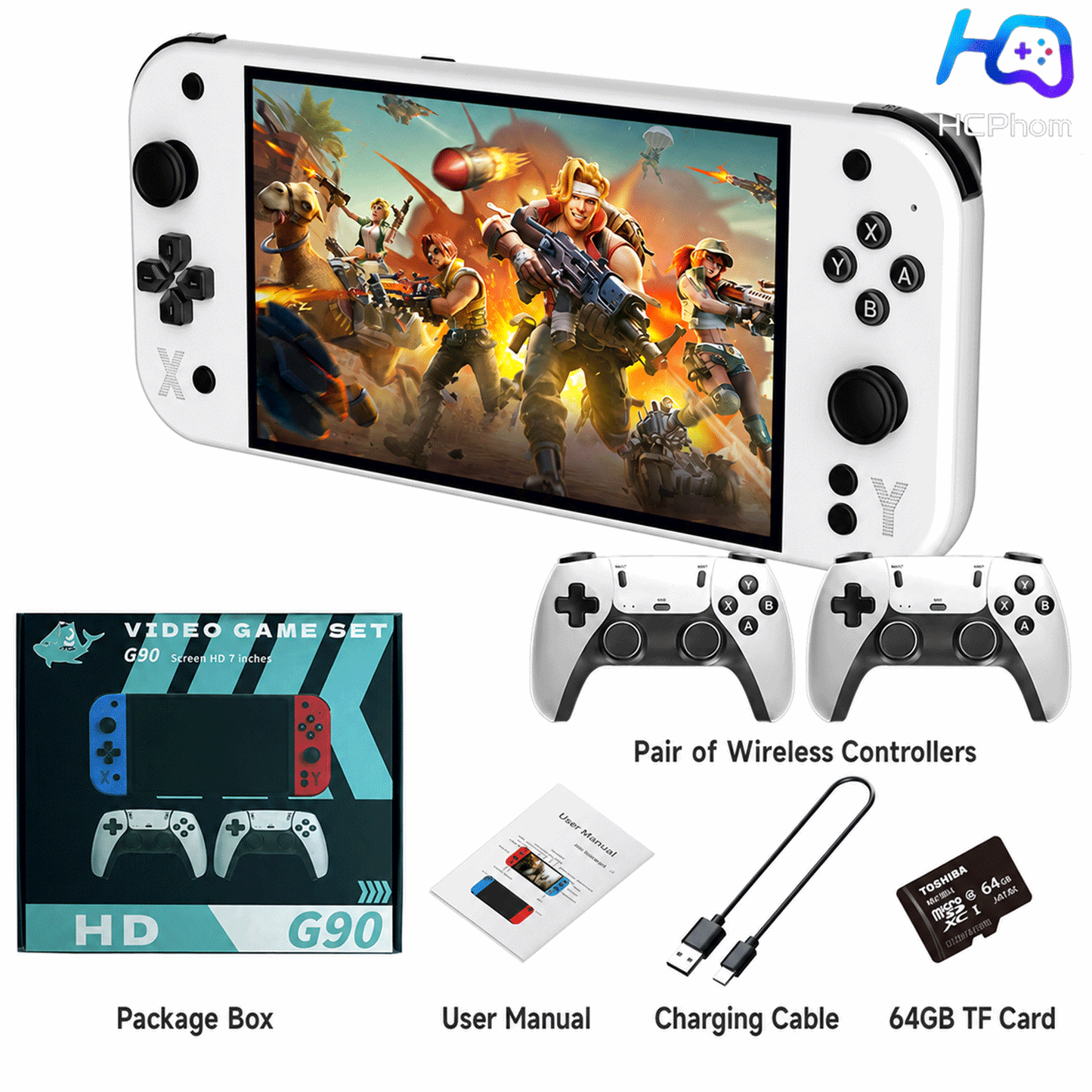 G90 7-Inch Handheld Game Console